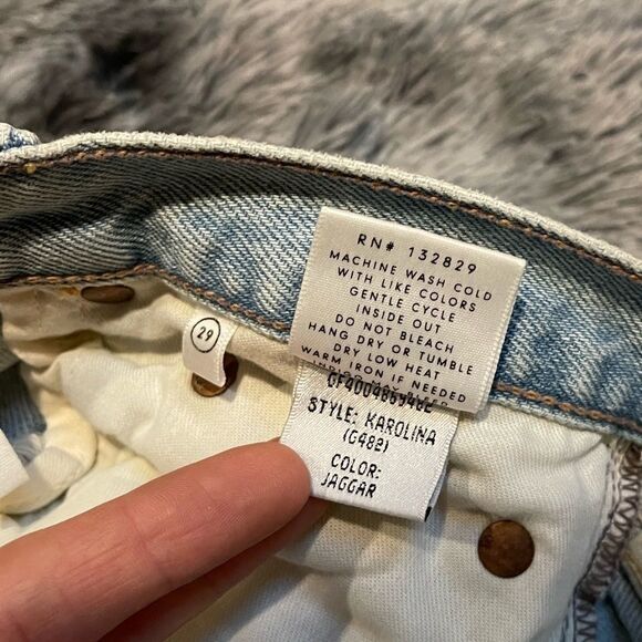 NWT! GRLFRND Karolina High-rise Button Fly Distressed Skinny Long Jean In Jaggar - Picture 9 of 10